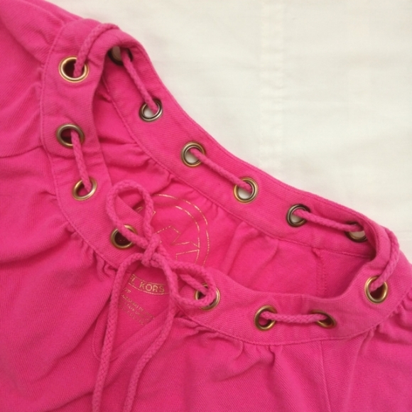 MICHAEL KORS Magenta Short Sleeve Shirt - Picture 4 of 13
